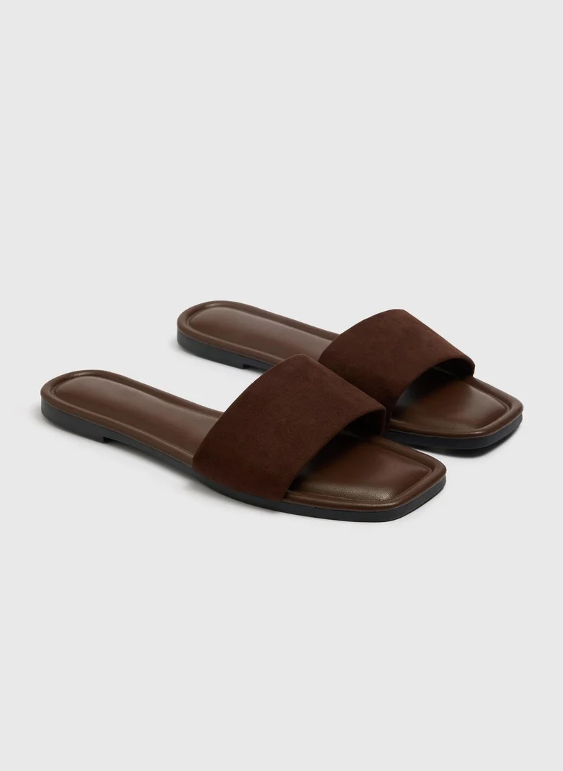 Matalan Brown Mule Sandals